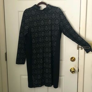 Black Lace Patterned Dress